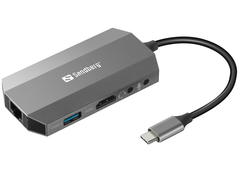EAN 5705730136337 - Sandberg 136-33 base para portátil y replicador de puertos Alámbrico USB 3.2 Gen 1 (3.1 Gen 1) Type-C Gri imagen 1