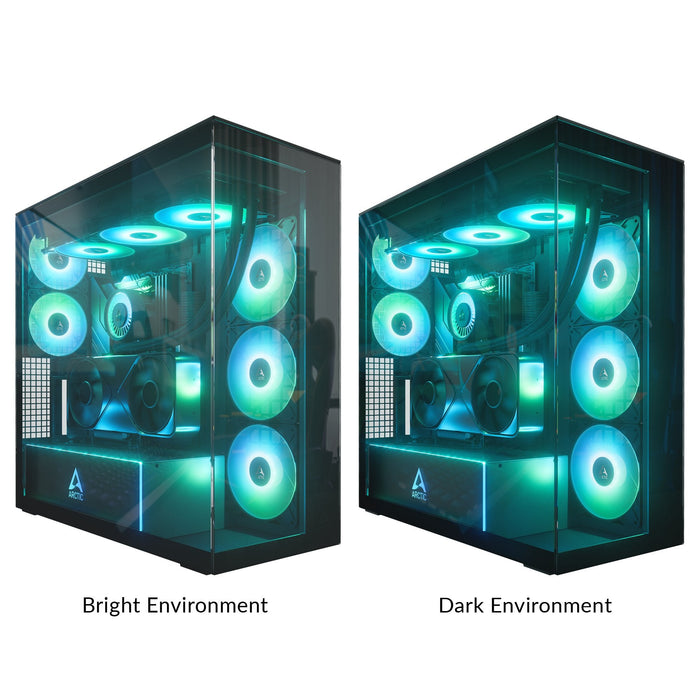 Caja Pc Arctic Xtender Vg  (Negro, Tempered Glass X 2, Klar-Glas) Acpcc00024a