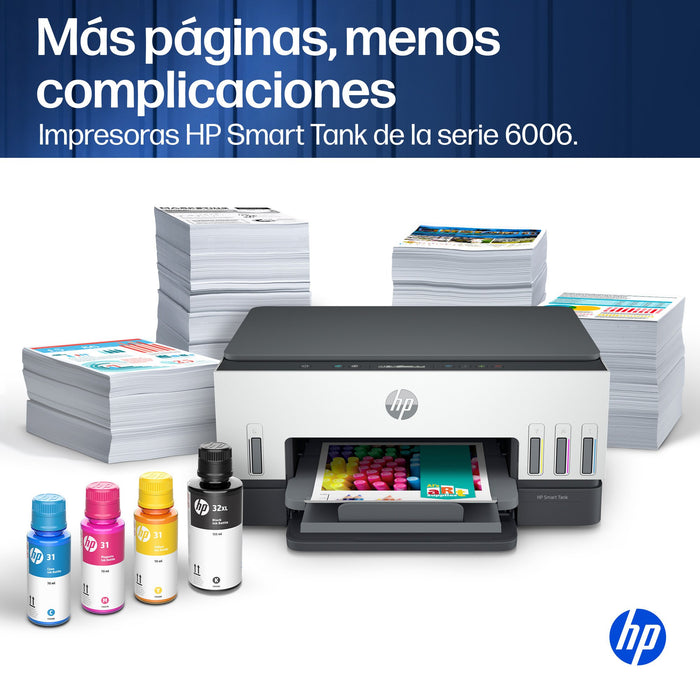 EAN 0199251237119 - HP Smart Tank 6006 All in One Printer Inyección de tinta térmica A4 4800 x 1200 DPI 12 ppm Wifi imagen 7