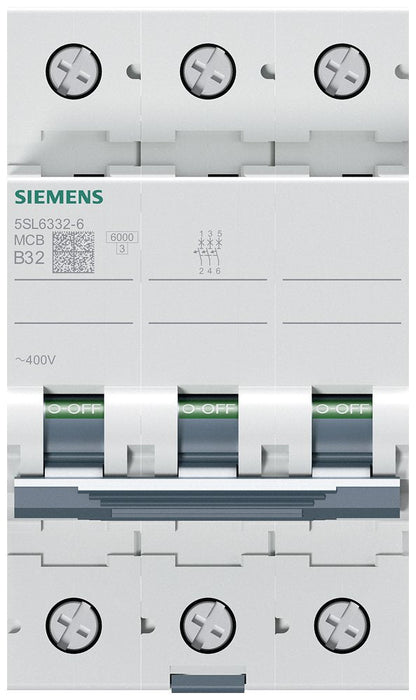 Siemens Automat B 32a 5sl63326 400v 6ka 3p