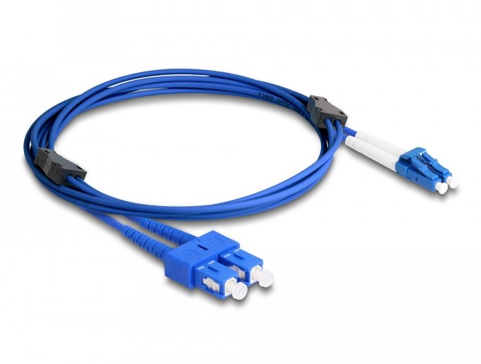 Delock Lwl Cable Mit Metallarmierung Lc Duplex Zu Sc Duplex Singlemode Os2 2 M