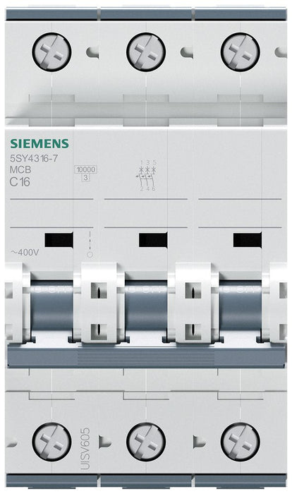Siemens Automat C 16a 5sy43167 400v 10ka 3p