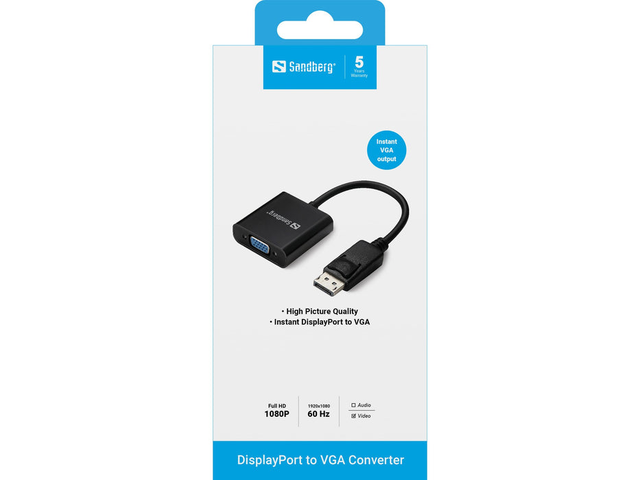EAN 5705730508431 - Sandberg 508-43 adaptador de cable de vídeo VGA (D-Sub) Negro imagen 2