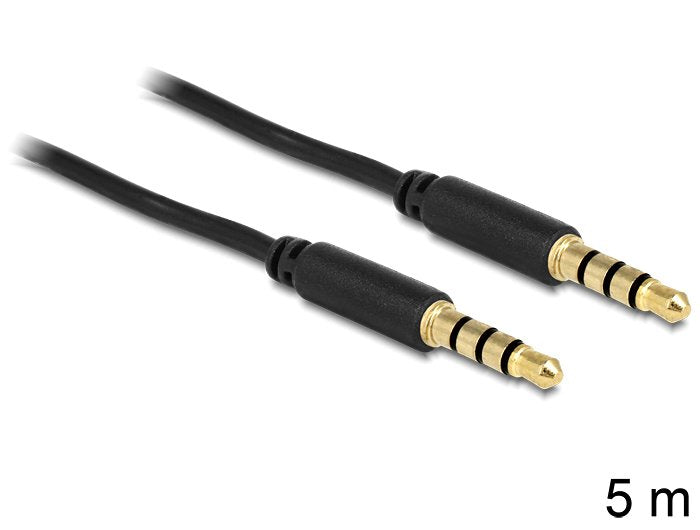 EAN 4043619834389 - DeLOCK 83438 cable de audio 5 m 3,5mm Negro imagen 1