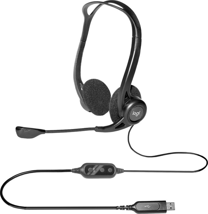 EAN 5099206008441 - Logitech 981-000100 auricular y casco Auriculares Alámbrico Diadema Llamadas/Música USB tipo A Negro imagen 4