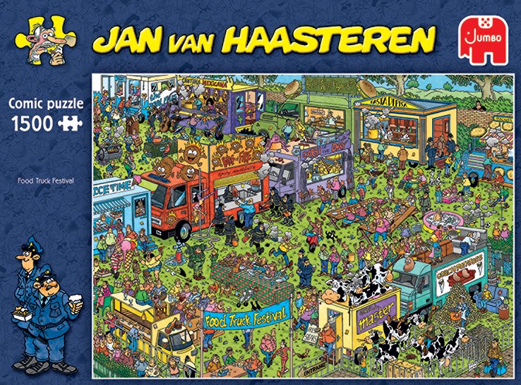 EAN 8710126200421 - Jan van Haasteren Food Truck Festival 1500 pcs Puzzle rompecabezas 1500 pieza(s) Cómics imagen 6