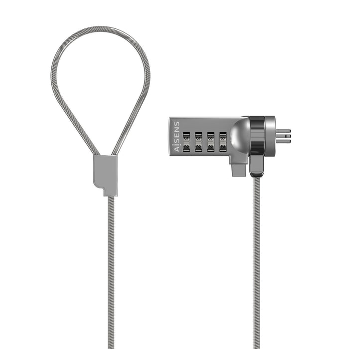 EAN 8436574707557 - AISENS ASLK-D40N01-SL cable antirrobo Plata 1,5 m imagen 2