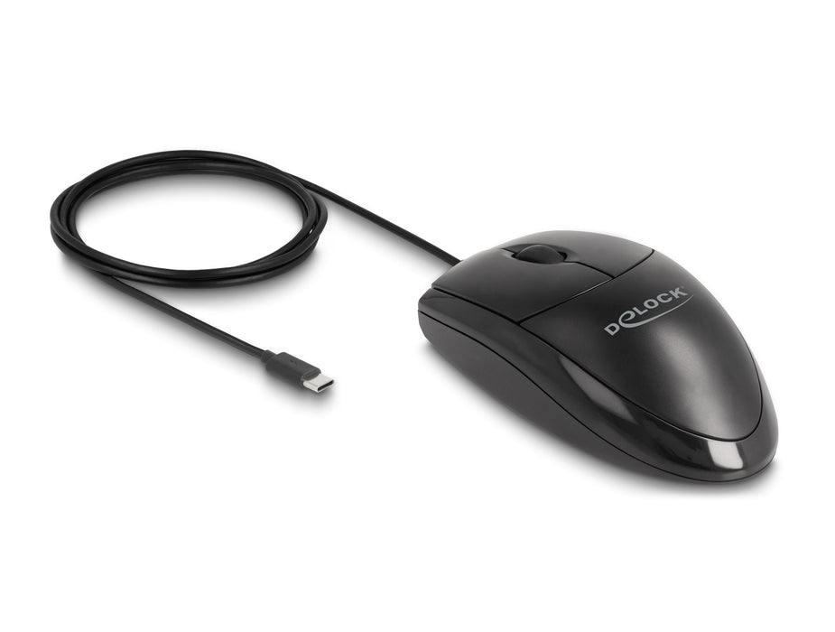 Delock 12114 Ratón Usb Type-C Óptico - Silencioso
