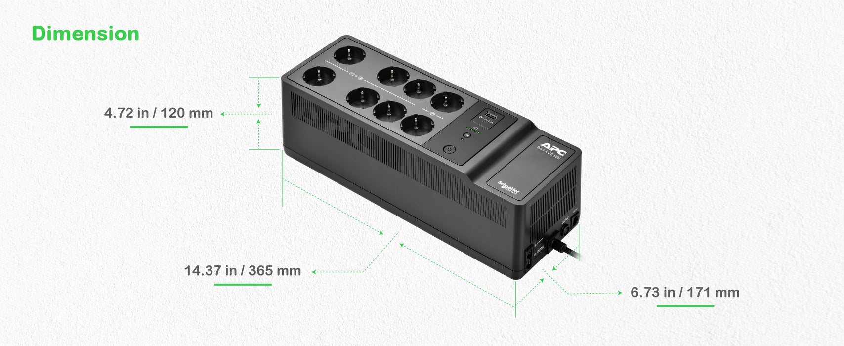 EAN 0731304738237 - APC BE500G2-GR sistema de alimentación ininterrumpida (UPS) En espera (Fuera de línea) o Standby (Offline imagen 14