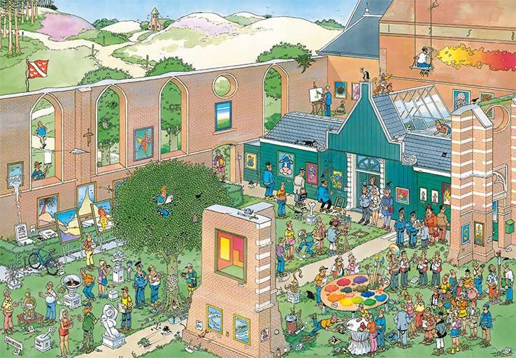 EAN 8710126200230 - Jan van Haasteren he Art Market 2000 pcs Puzzle rompecabezas 2000 pieza(s) Dibujos imagen 2