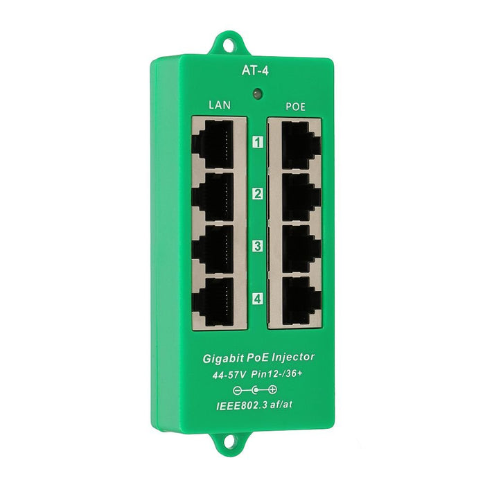 Extralink Active Poe Injector 4 Port Gigabit 802.3at/Af Mode A