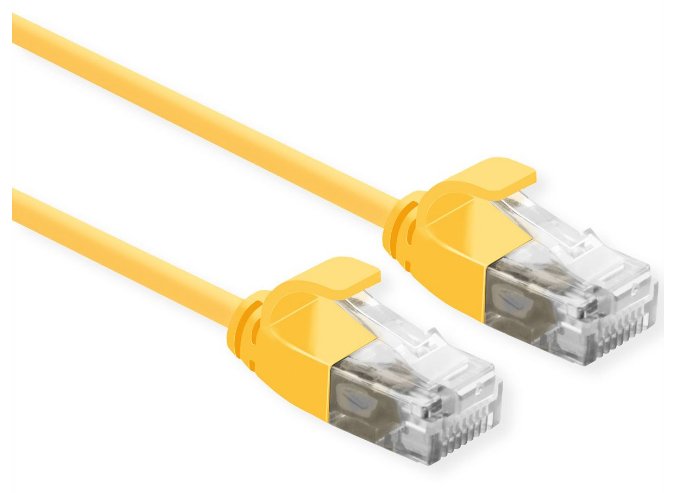 Roline Utp Datacenter Cable De Red Cat.6a (Class Ea), Lsoh, Slim, Gelb, 0,3 M