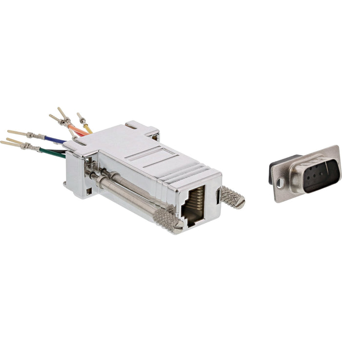 Adaptador Inline De 9 Pines Sub-D Macho A Rj45 Hembra Metal