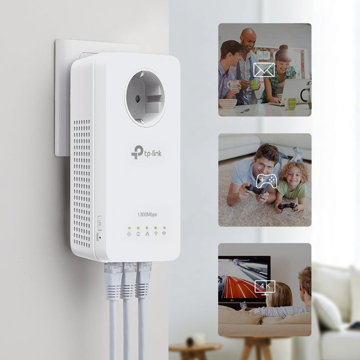 Powerline Tp-Link 1300mbps Wifi 2peth (1tl-Wpa8631p+1tl-Pa8010p) Tl-Wpa8631p Kit