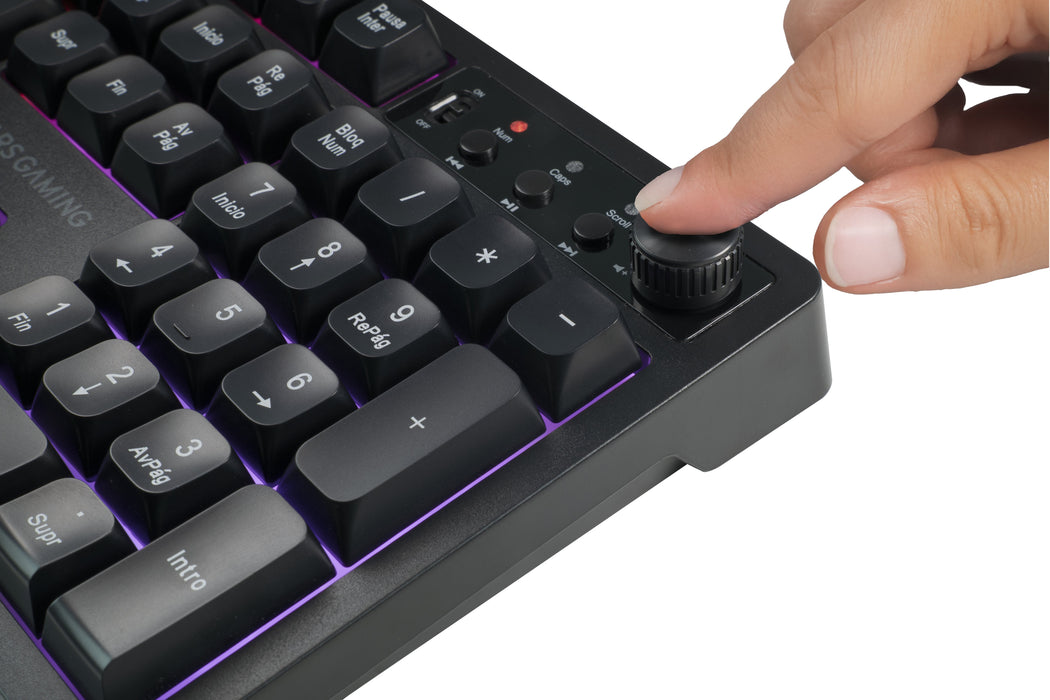 Teclado Mouse Y Alfombrilla Mars Gaming Mcpwxpt Negro H-Mech Frgb 3200dpi Portugues