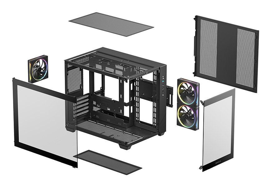 Deepcool Cg330 3f (Negro, Panorama-Design) R-Cg330-Bkngm3-G