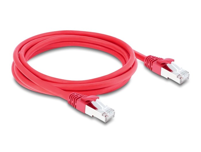 Delock Rj45 Cable De Red Cat.6a S Ftp 2m Rojo