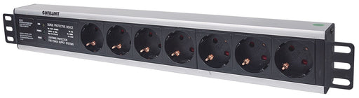 EAN 0766623714006 - Intellinet 714006 unidad de distribución de energía (PDU) 7 salidas AC 1.5U Negro imagen 1