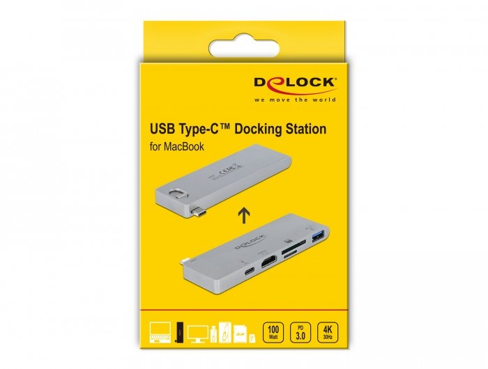 Delock Dockingstation Para Macbook Mit 4k Y Pd 3.0