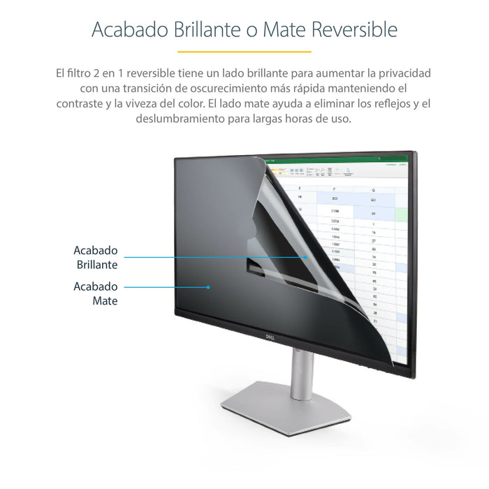 Startech.Com Filtro De Privacidad Para Monitor De 19 Pulgadas Pantalla De Privacidad Para Reducir Luz Azul De Pantalla Ancha 16:10 Mate/Brillante Ángulo +/-30 Grados (Privacy-Screen-19m) Filtro De Confidencialidad De Pantalla 2 Sentidos Ext