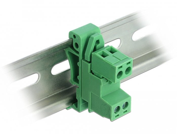 Delock 66078 Juego De Bloques De Terminales Para Riel Din 2 Pin Con Paso De 5,08 Mm En Ángulo