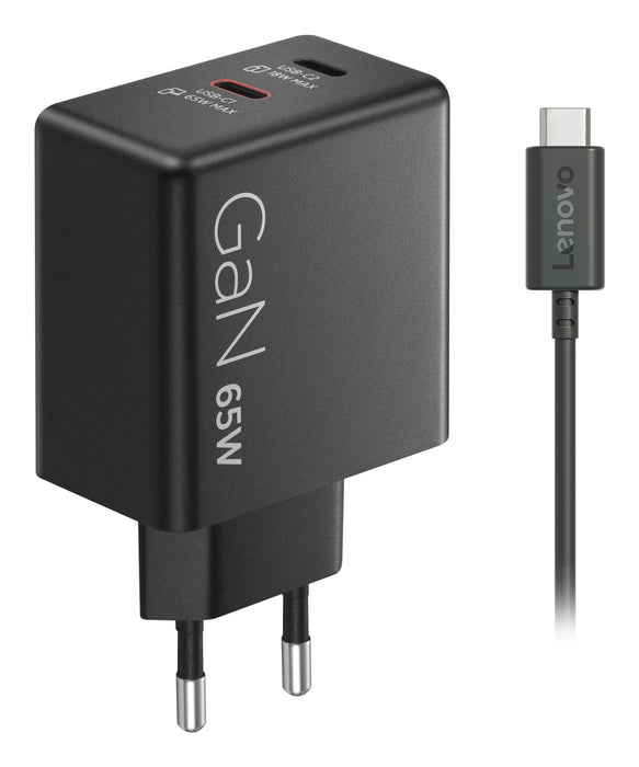 EAN 0195892129134 - Lenovo Dual USB-C 65W GaN Charger Universal Negro Corriente alterna Interior imagen 9