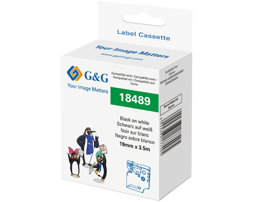 G&G Cinta Para Etiquetadora Compatible Con Dymo Rhino 18489