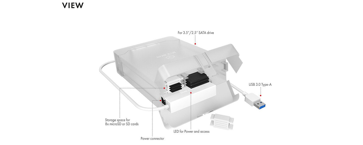 EAN 4250078166658 - ICY BOX IB-AC705-6G USB 3.2 Gen 1 (3.1 Gen 1) Type-A Blanco imagen 3