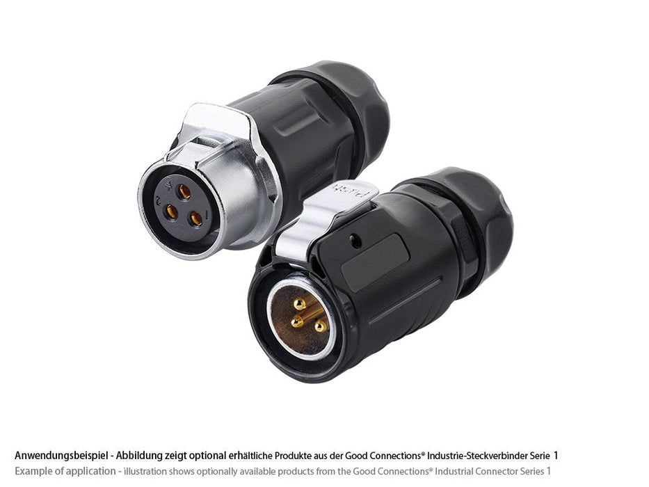 Good Connections Industrial Conector Macho S1 - Power 3-Pin M20