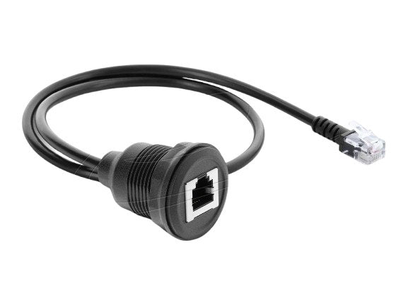 Delock Cable Rj12 Stecker Zu Rj12 Buchse Zum Einbau 50 Cm Schwarz