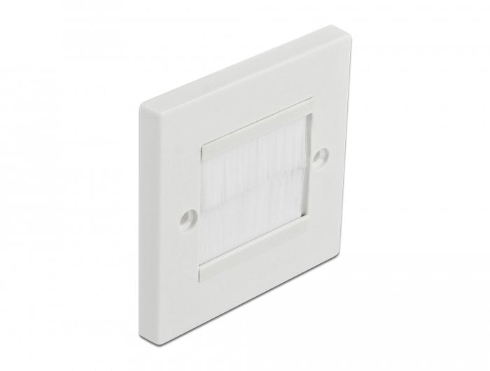 Delock Cablemanagement Abdeckblende 86 X 86 Mm Mit Weissen Bürstenstreifen