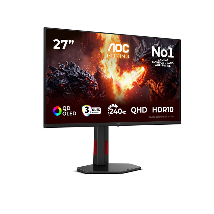 EAN 4038986183130 - AOC G4 Q27G4ZDRAD pantalla para PC 67,3 cm (26.5") 2560 x 1440 Pixeles Quad HD OLED Negro, Rojo imagen 2