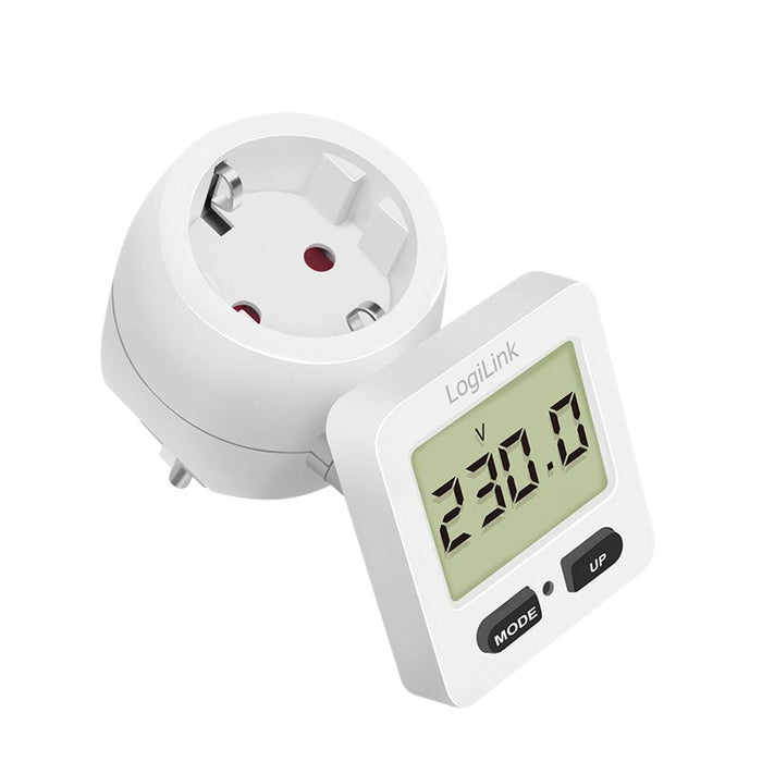 Medidor De Comes Energéticos Logilink, Pantalla Giratoria 180°, Blanco