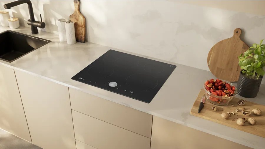 Neff T56ptf1l0 N 90, Placa Autosuficiente Negro/Acero Inoxidable, 60 Cm T56ptf1l0