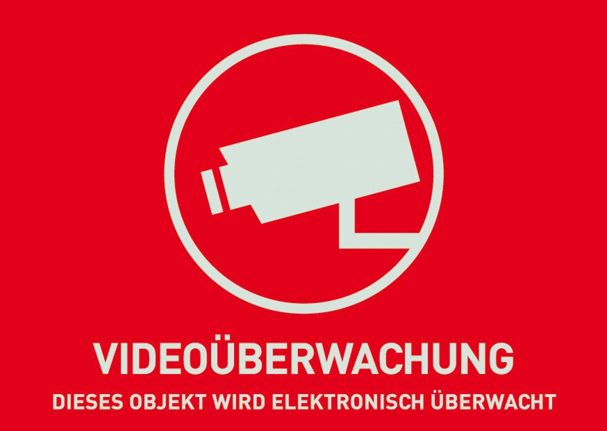 Abus Warnaufkleber Videoüberwachung - 148 X 105 Mm