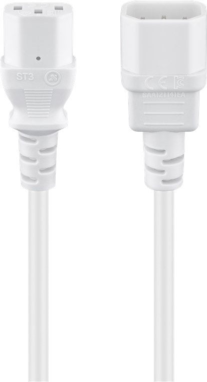 EAN 4040849975851 - Goobay 97585 cable de transmisión Blanco 3 m C14 acoplador C13 acoplador imagen 1