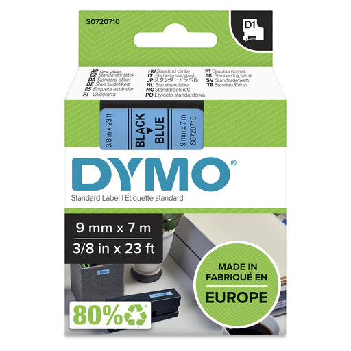 EAN 5411313409162 - DYMO D1 Standard - Black on Blue - 9mm cinta para impresora de etiquetas Negro sobre azul imagen 2
