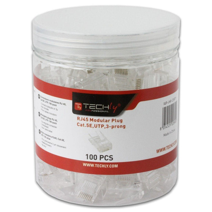 Techly Iwp-Jar-C5rty Conector Rj45 8p/8c Cat5e Utp, Cable, 100 Uds