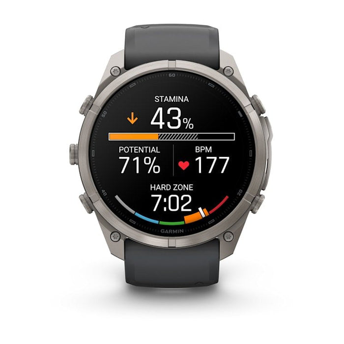 Garmin Fenix 9 Pro Titanio Con Correa De Silicona En Gris Smartwatch 51mm