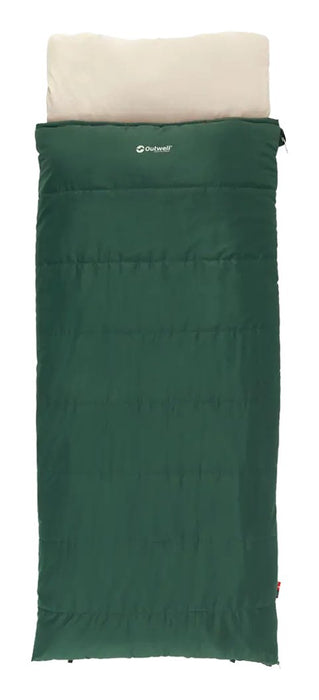 Outwell Contour Prime Sleeping Bag, Left Zipper, Green