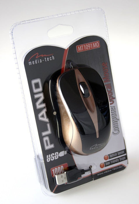 EAN 5906453180243 - Media-Tech MT1091MO ratón Oficina mano derecha USB tipo A Óptico 800 DPI imagen 3