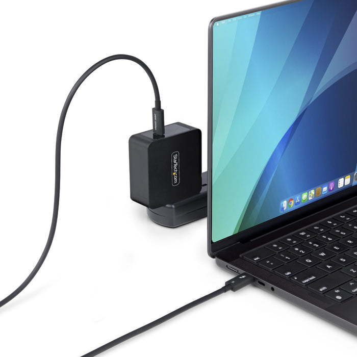 EAN 0065030910064 - StarTech.com TBLT5MM80CM240W cable Thunderbolt 0,8 m 80 Gbit/s Negro imagen 5