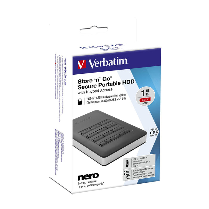 EAN 0023942534013 - Verbatim Store'n'Go disco duro externo USB Tipo C Negro, Plata imagen 5