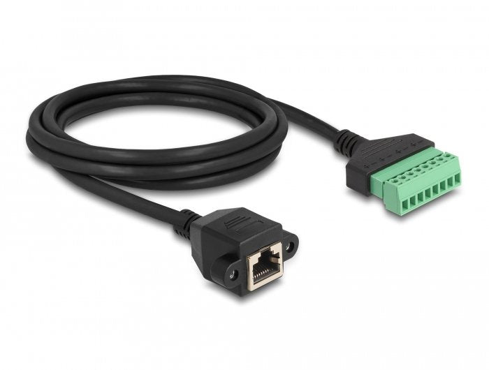 Delock Rj45 Cable Cat.6 Buchse Zu Terminalblock Adapter Zum Einbau 2 M 2-Teilig