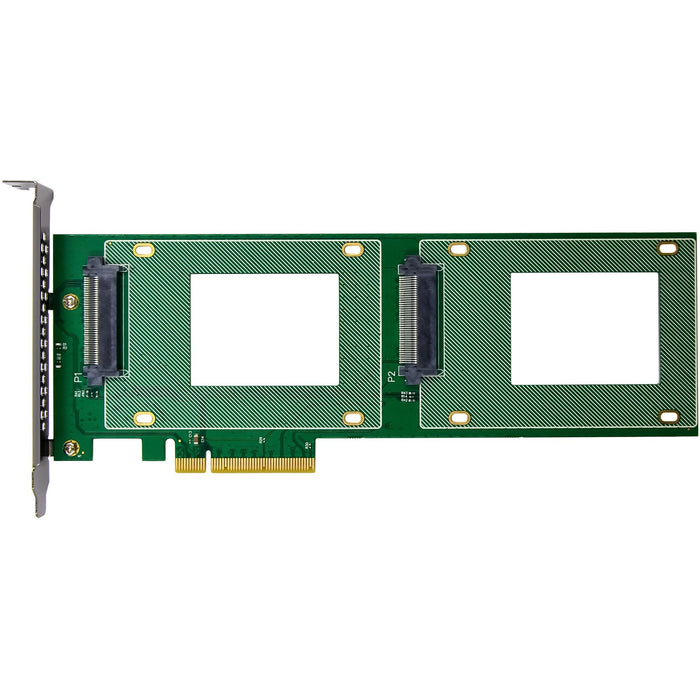 Inline Pcie Tarjeta A 2x Interno U.2 Nvme Sff-8639  Bifurcation - Pcie X8 - Schmal