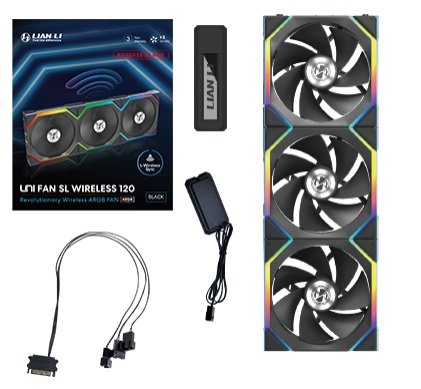 EAN 4718466016751 - Lian Li UNI FAN SL Wireless 120 Reverse Blade Carcasa del ordenador Ventilador 12 cm Negro 3 pieza(s) imagen 1