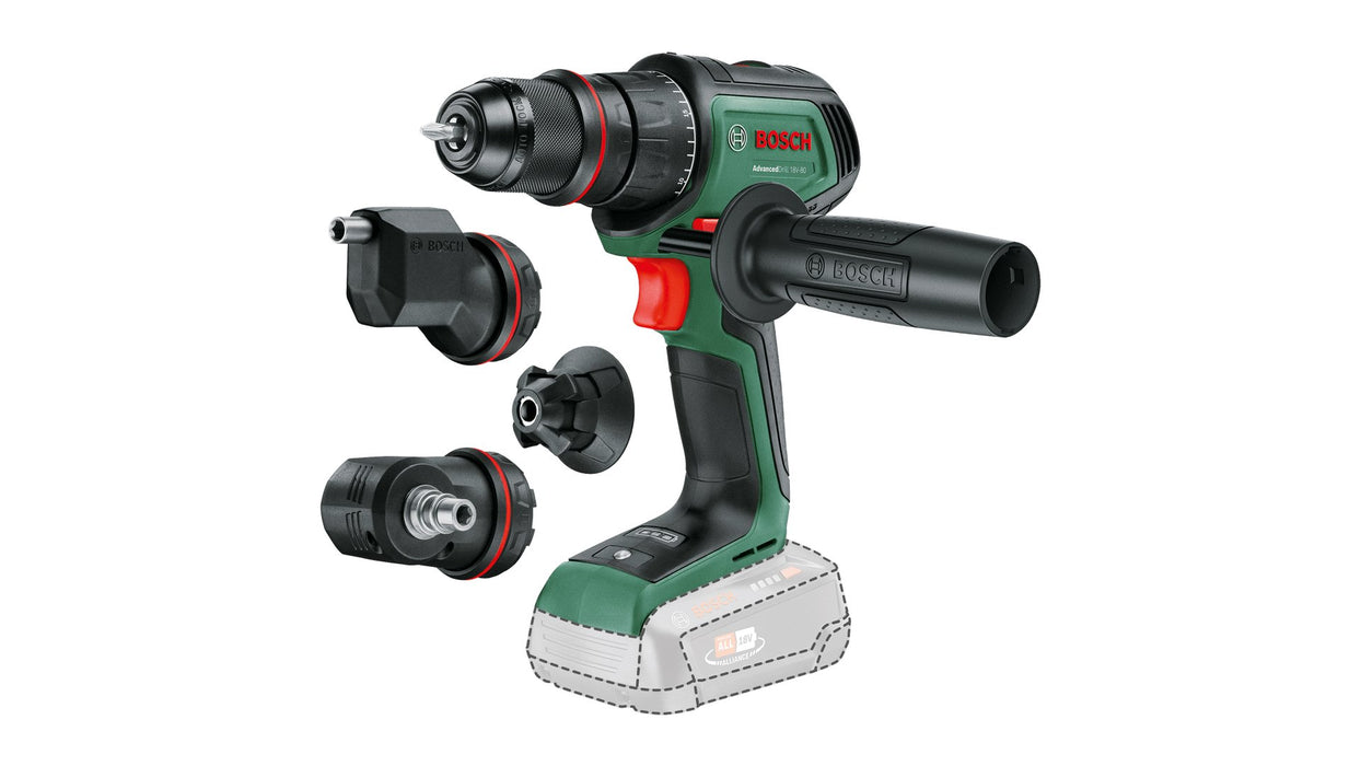 EAN 4053423239843 - Bosch AdvancedDrill 18V-80 QuickSnap 1950 RPM Sin llave 830 g Negro, Verde imagen 1