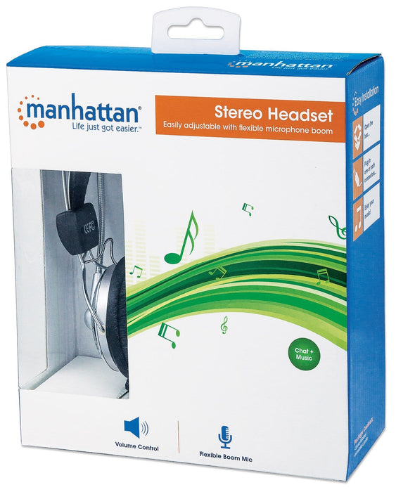 Manhattan 175517 Auricular Y Casco Diadema Gris Micro