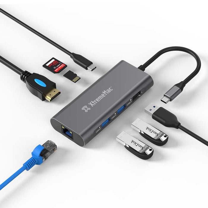 Xwh-Hub8-13 Xtrememac Hub Usb-C 8-Port