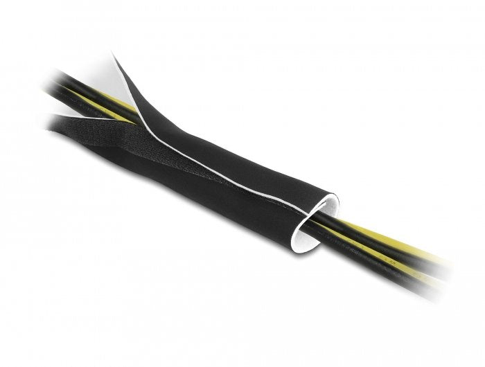 Delock Cableschlauch Neopren Flexibel Mit Klettverschluss 3 M X 135 Mm Schwarz   Weiss